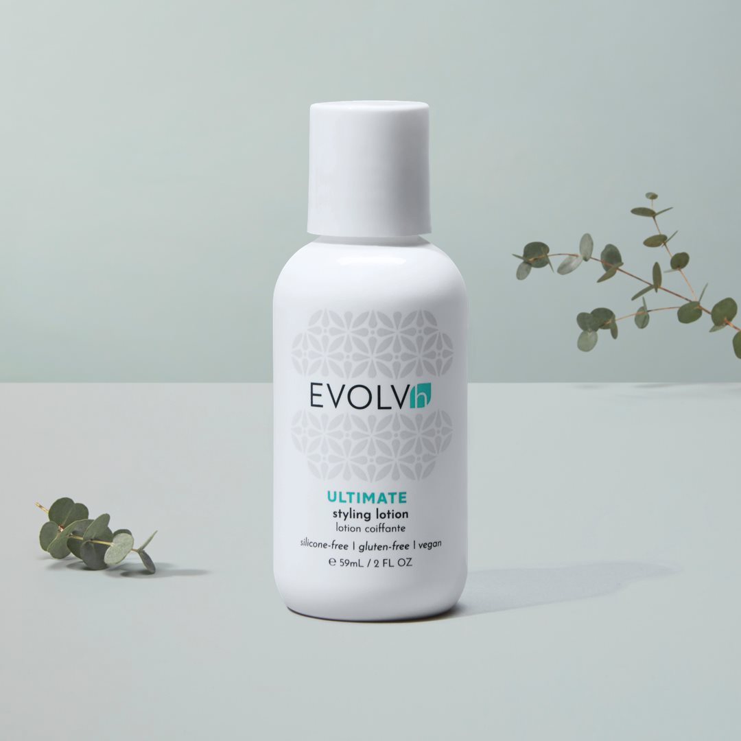 Hair Styling with Beautifully Curated Clean Beauty Hair Care Products by Evolvh