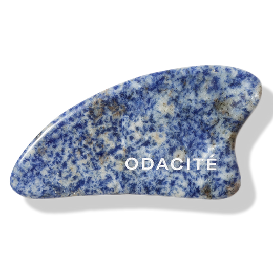 Blue Sodalite Crystal Contour Gua Sha