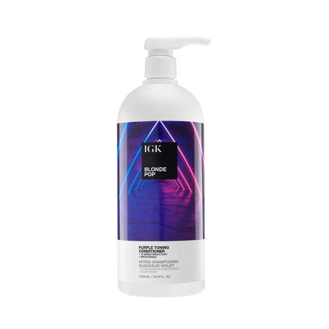 IGK Hair Blonde Pop - Purple Toning Conditioner, 1 L / 33.8 fl oz