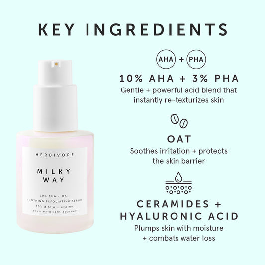 Milky Way 10% AHA + Oat Soothing Exfoliating Serum