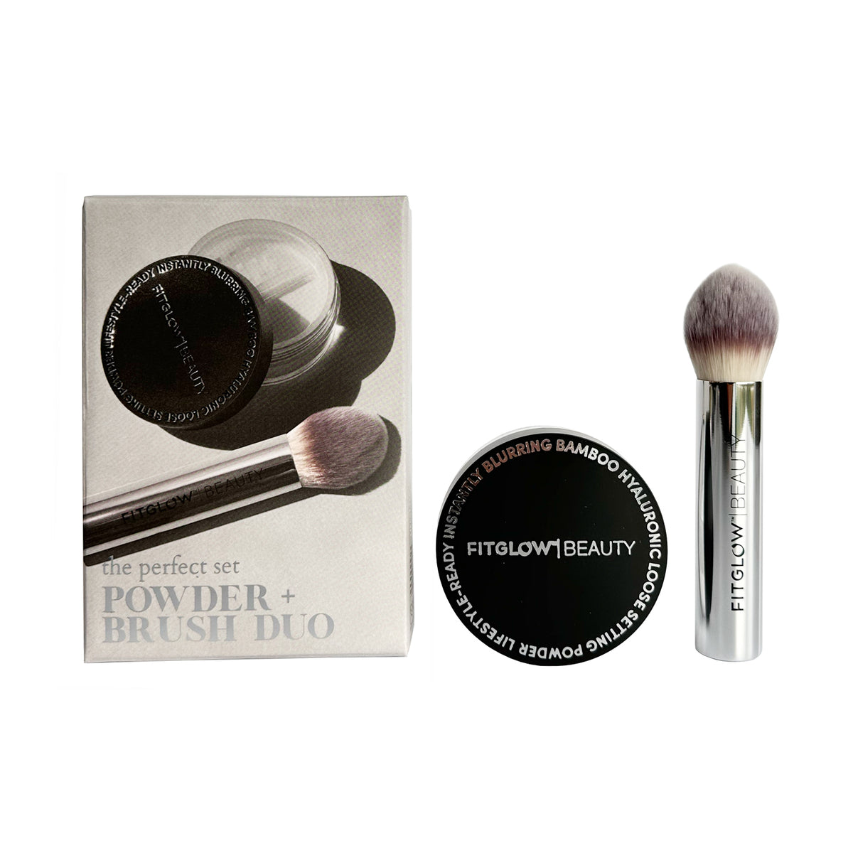 Bamboo Hyaluronic Loose Setting Powder + Brush Duo