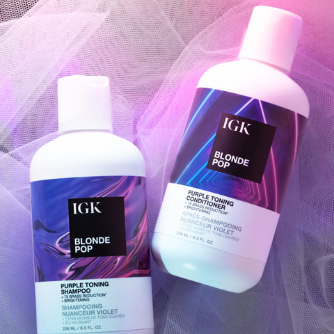 IGK Hair Blonde Pop - Purple Toning Shampoo at Socialite Beauty Canada