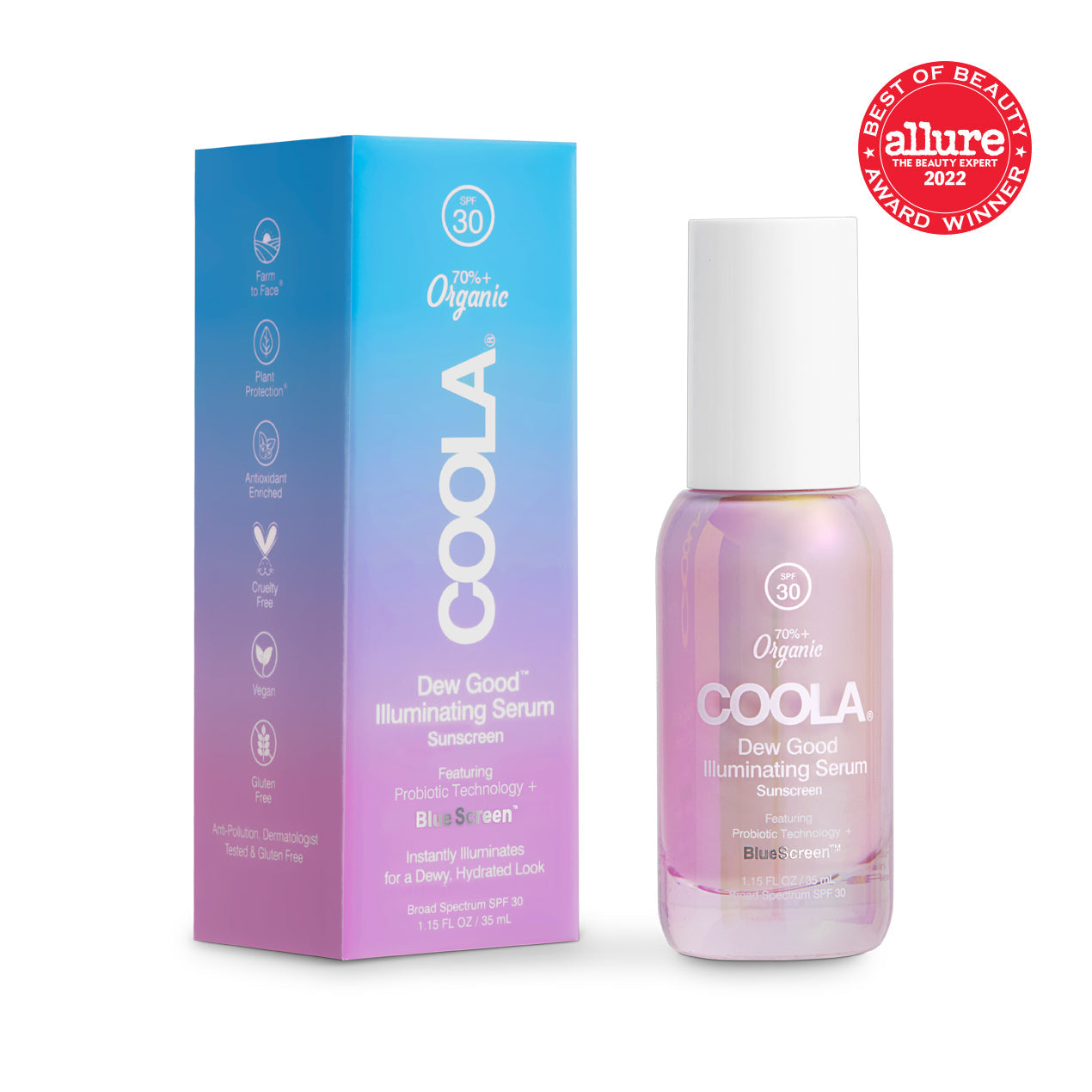 Coola® Dew Good™ Illuminating Serum Sunscreen SPF 30 at Socialite Beauty Canada