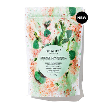 Energy Awakening Evergreen Bath Soak by Odacité available online in Canada at Socialite Beauty.