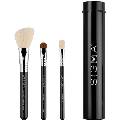 Sigma® Beauty Essential Trio Brush Set, Black