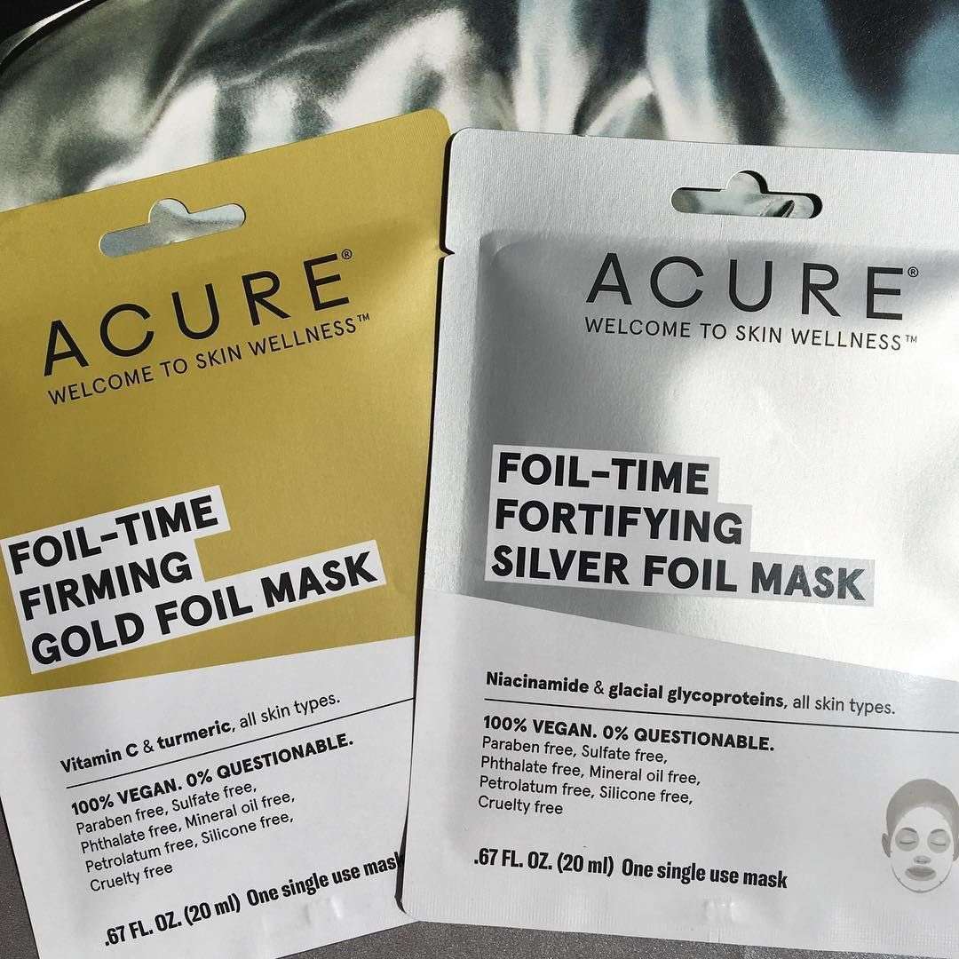 ACURE® Foil-Time Fortifying Silver Foil Mask at Socialite Beauty Canada