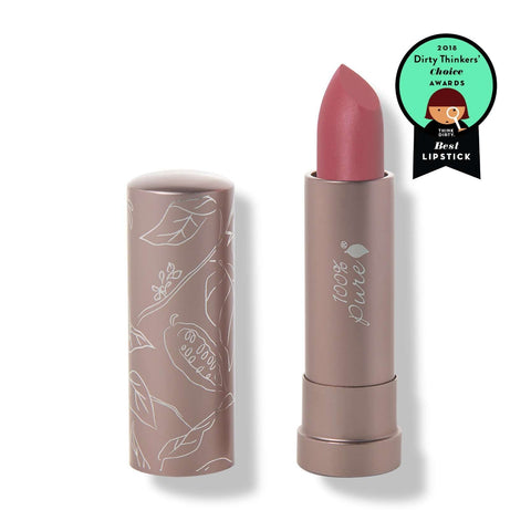 100% Pure® Fruit Pigmented® Cocoa Butter Matte Lipstick, Plume Pink