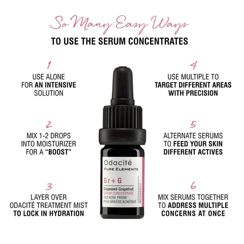 Odacité Gr+G | Oily/Acne Prone Grapeseed Grapefruit Serum Concentrate at Socialite Beauty Canada