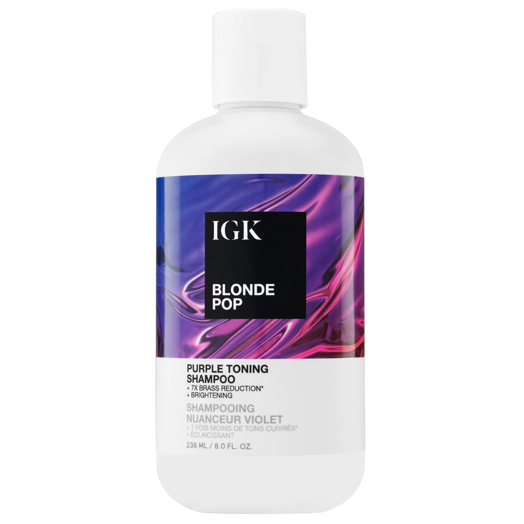 IGK Hair Blonde Pop - Purple Toning Shampoo, 236 ml / 8.0 fl oz