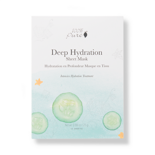 100% PURE® Deep Hydration Sheet Mask, 5 Pack